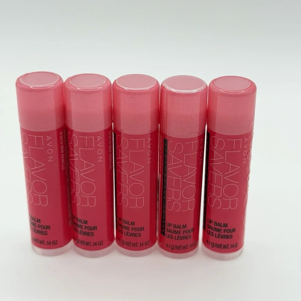 Lot of 5 - Avon Flavor Savers Lip Balm STRAWBERRY Fresh Discontinued Retired!